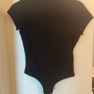 Madewell Black mock neck Fitted Bodysuit